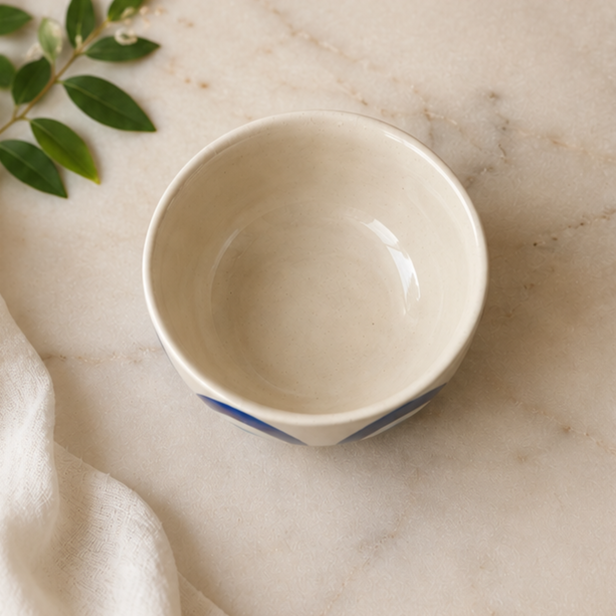 Hand-Painted Nazar Ceramic Bowls (Set of 2) | Evil Eye Serving Bowls